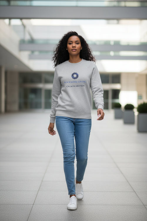 CALM IN MOTION Crewneck Sweatshirt | Quiet Power Apparel