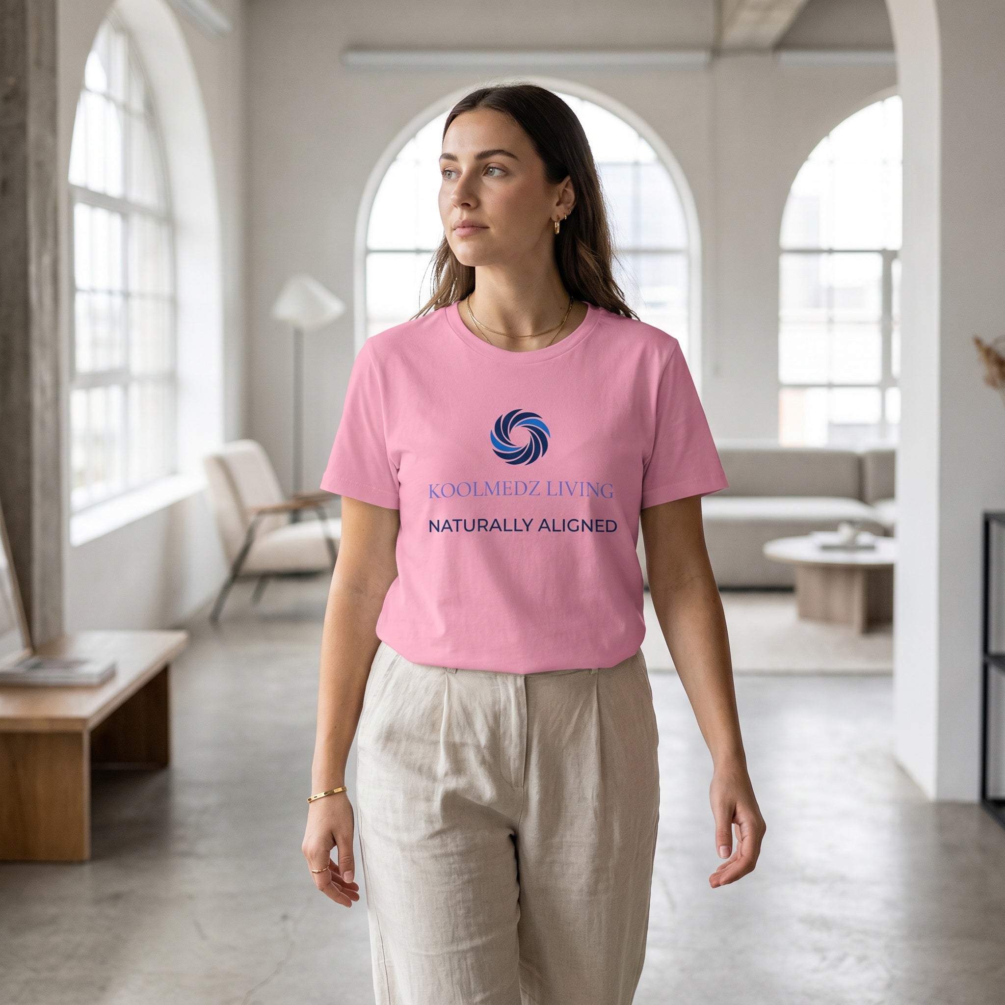NATURALLY ALIGNED Organic Ribbed T-Shirt |Quiet Power Apparel