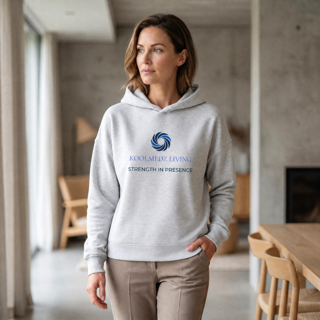 STRENGTH IN PRESENCE Women’s Organic Hoodie |Quiet Power Apparel