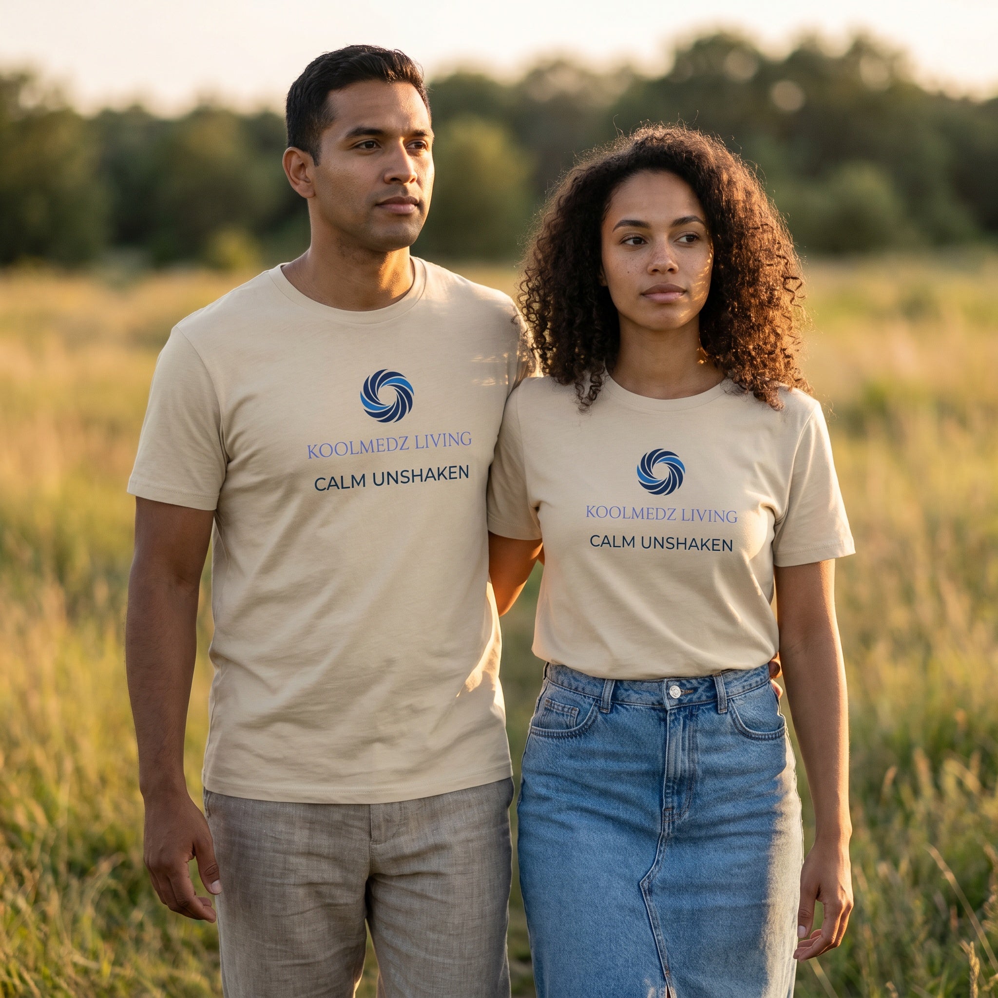 CALM UNSHAKEN Unisex Organic Mid-Light T-Shirt | Quiet Resolve Apparel