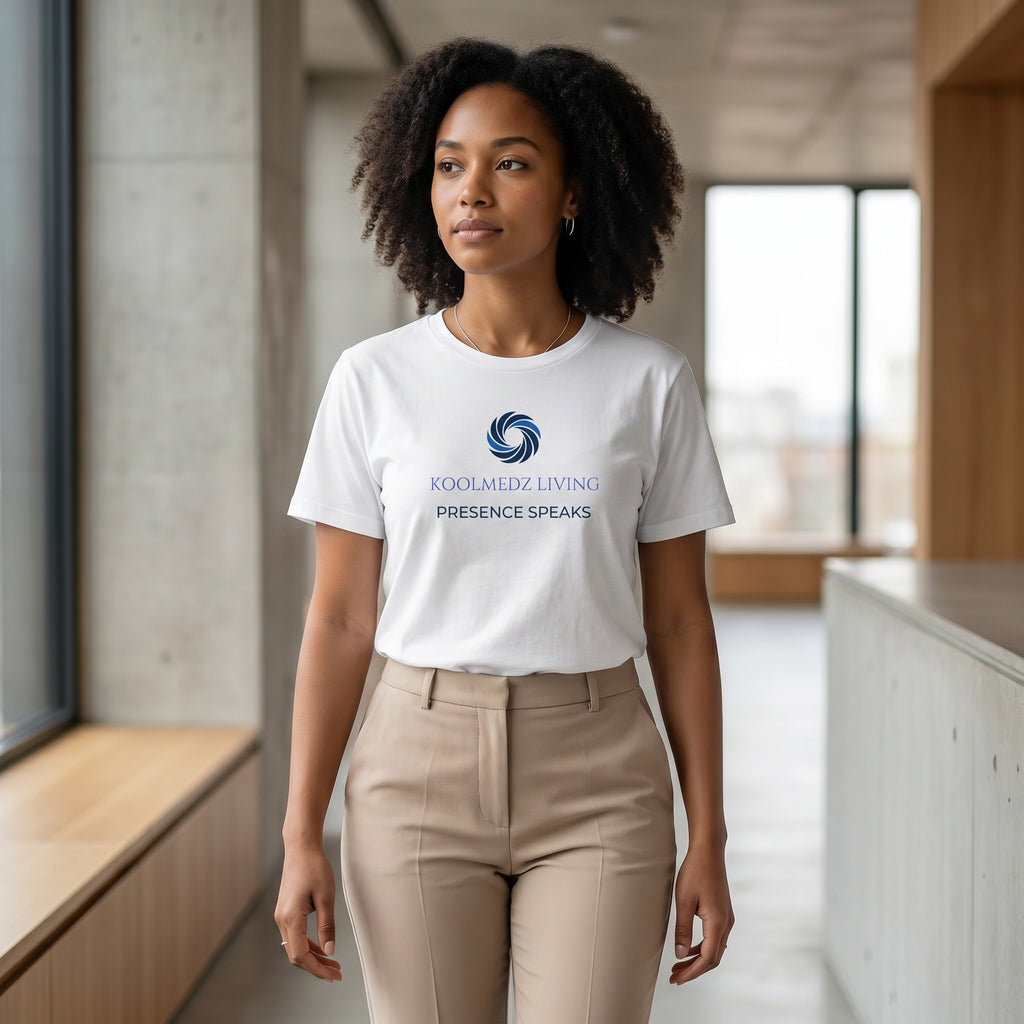 PRESENCE SPEAKS High-Waisted T-Shirt | Quiet Power Apparel