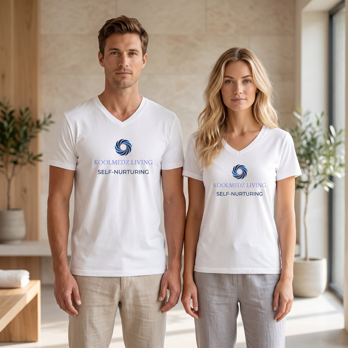 SELF-NURTURING | Unisex Short Sleeve V-Neck T-Shirt