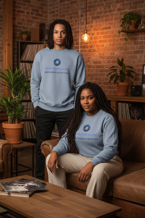 Powder blue unisex crewneck fleece sweatshirt